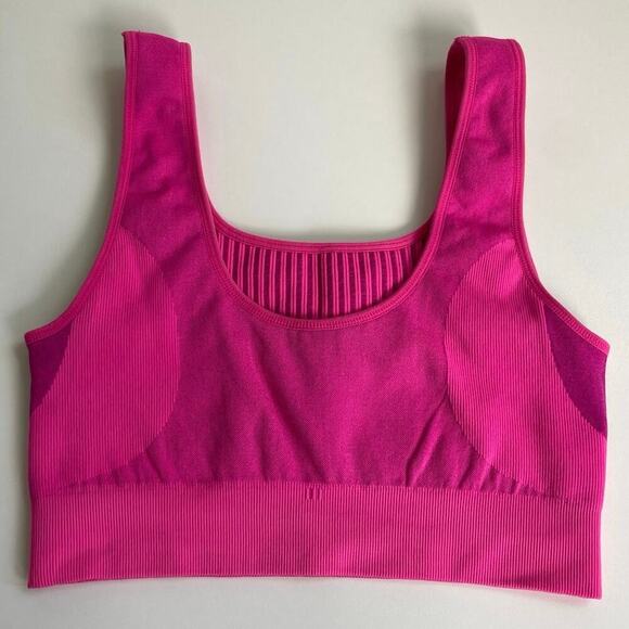 FABLETICS SPORT BRA SEAMLESS HOT PINK REVERSIBLE SZ S GYM PILATES ATHLEISURE - Picture 14 of 16